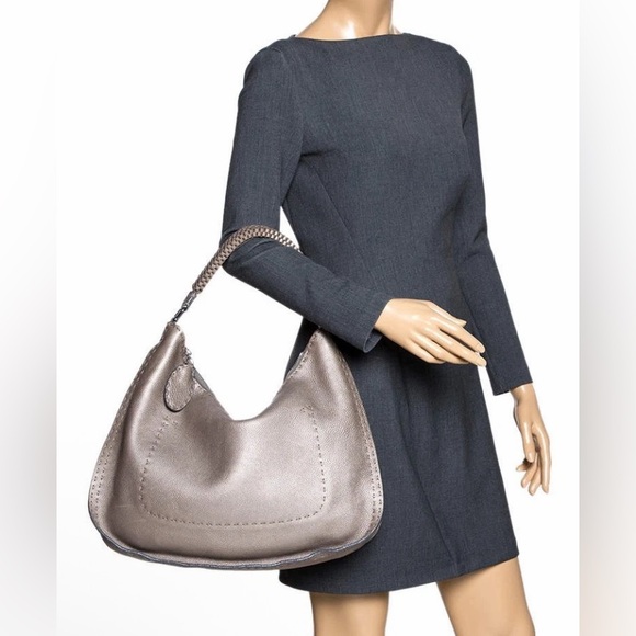 Fendi Selleria Vintage Metallic Hobo Shoulder Bag COA - Picture 3 of 13